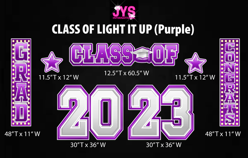 CLASS OF 2023 (With Light It Up Option): Purple