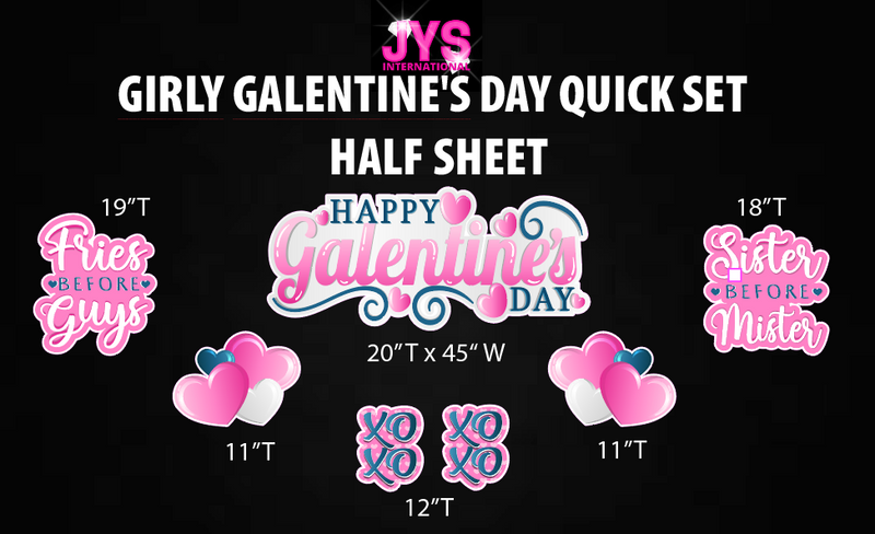 GIRLY GALENTINE'S DAY QUICK SET.HALF SHEET