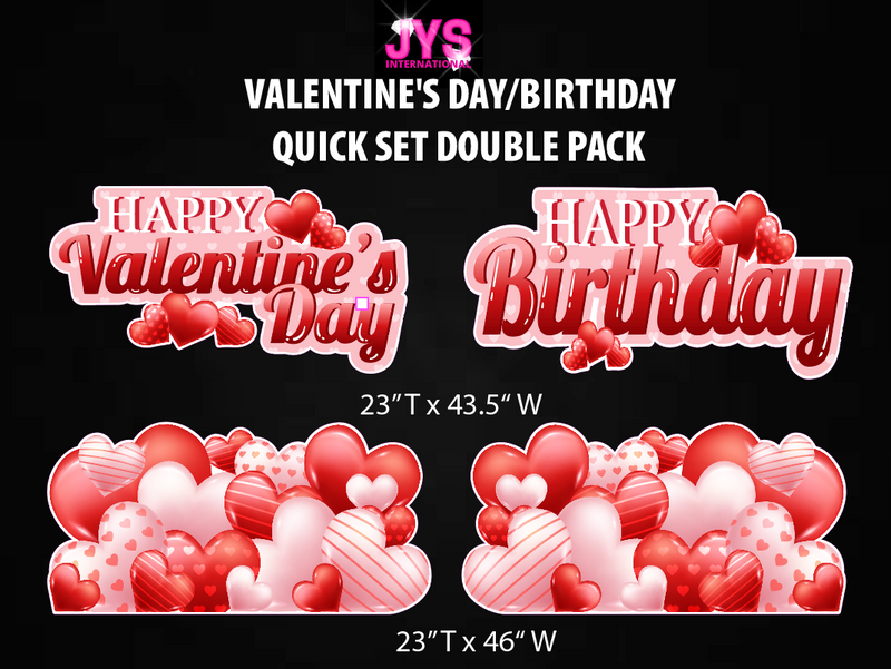 RED BIRTHDAY/VALENTINE'S DAY QUICK SET DOUBLE PACK
