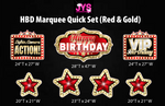 MARQUEE HAPPY BIRTHDAY QUICK SET: RED & GOLD