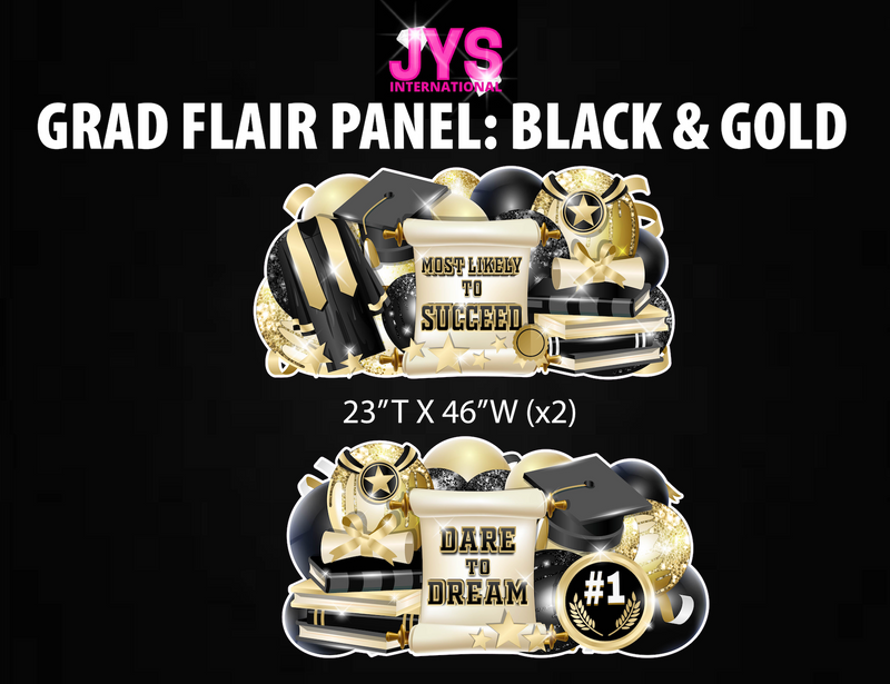 GRAD PANELS: BLACK & GOLD