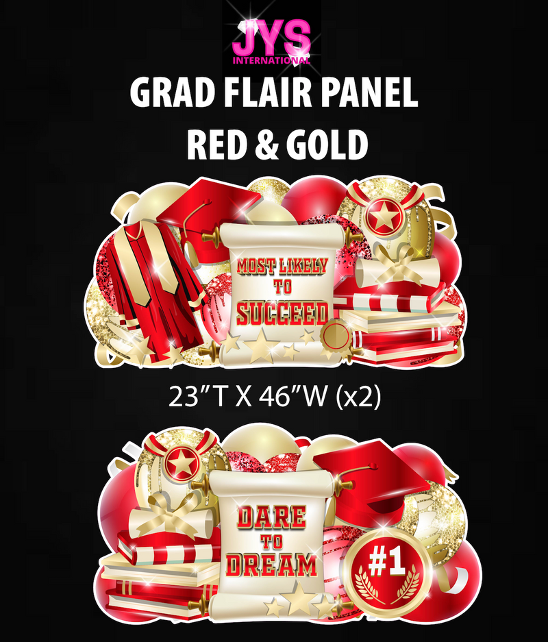 GRAD PANELS: RED & GOLD
