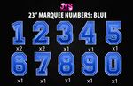 23" MARQUEE NUMBER SET: BLUE