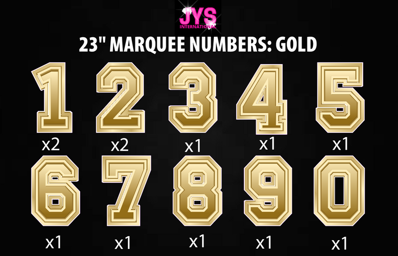23" MARQUEE NUMBER SET: GOLD