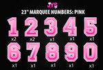 23" MARQUEE NUMBER SET: PINK