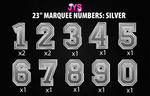 23" MARQUEE NUMBER SET: SILVER