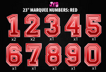 23" MARQUEE NUMBER SET: RED