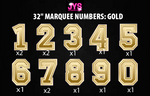 32" MARQUEE NUMBER SET: GOLD