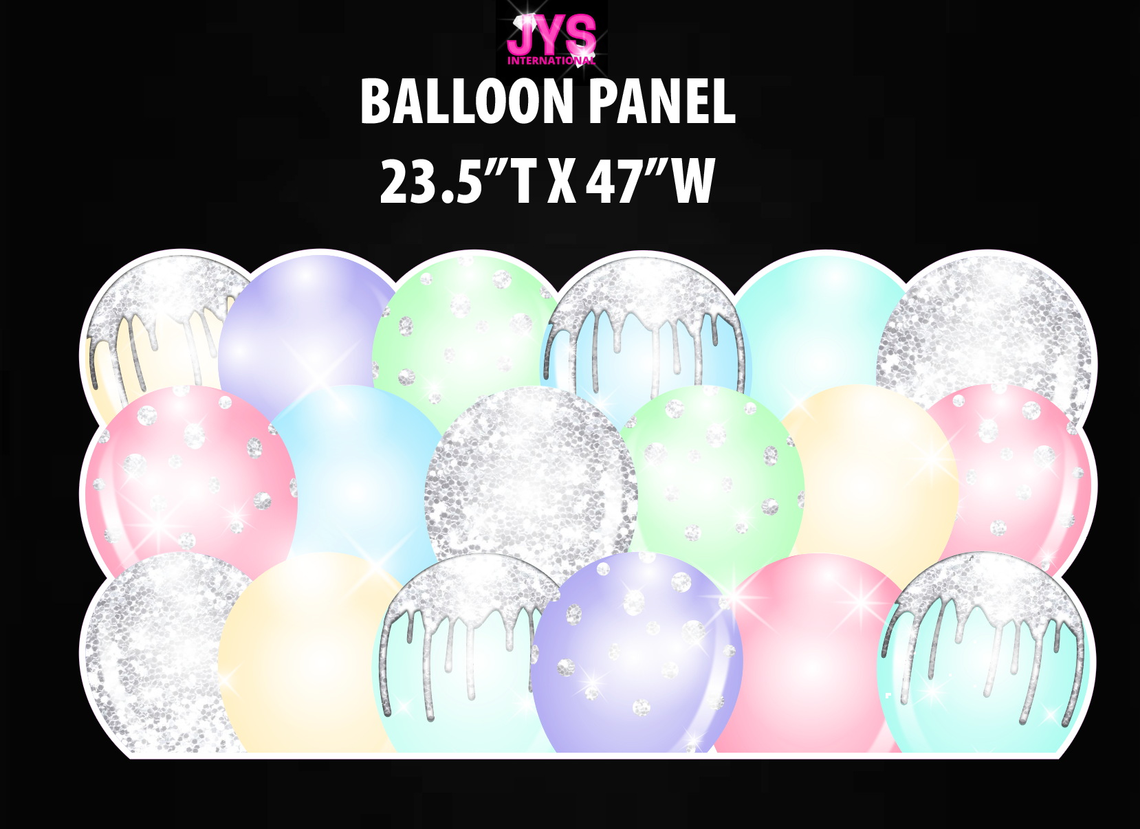 JYS Balloon buy Bundles/Panels: Silver, Black & White Party Decorations, Yard Greeting Sign Sets, Birthday Signs, Yard Card Business Supplier