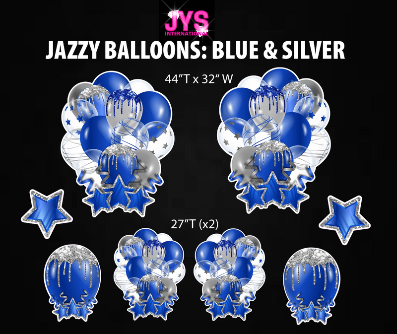 JAZZY BALLOONS: BLUE & SILVER