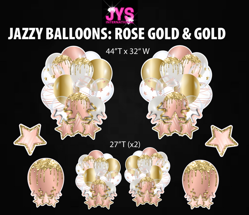 JAZZY BALLOONS: ROSE GOLD & GOLD