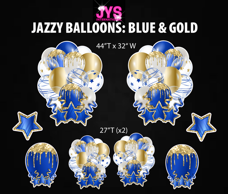 JAZZY BALLOONS: BLUE & GOLD