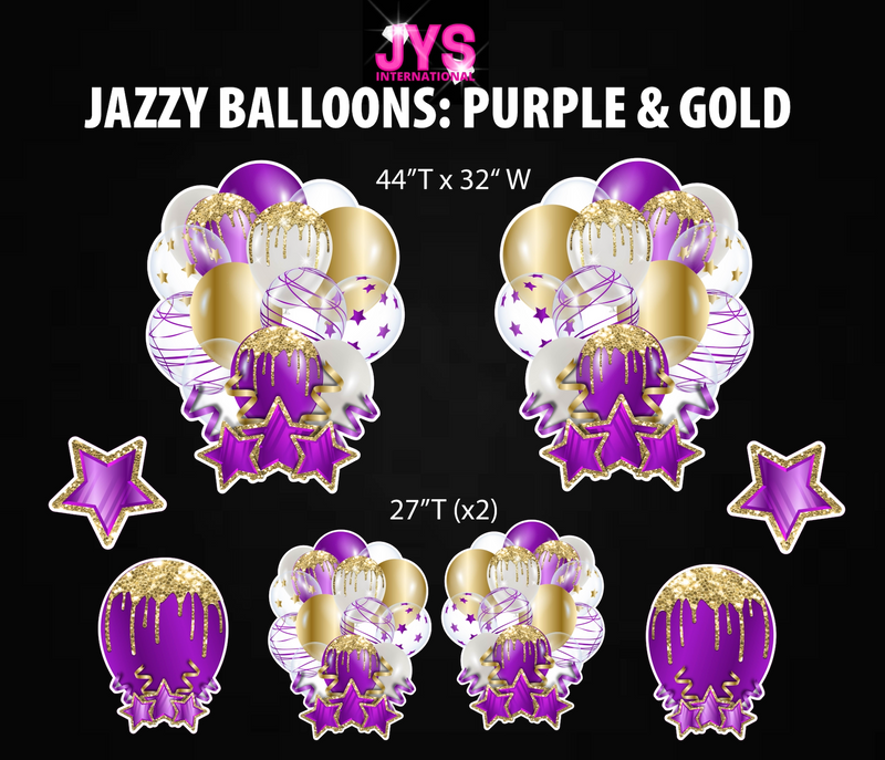 JAZZY BALLOONS: PURPLE & GOLD