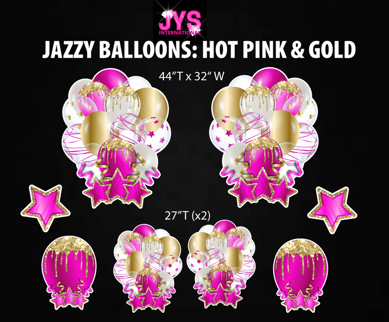JAZZY BALLOONS: HOT PINK & GOLD