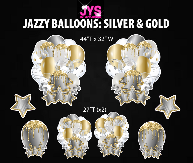 JAZZY BALLOONS: SILVER & GOLD