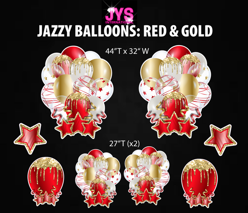 JAZZY BALLOONS: RED & GOLD
