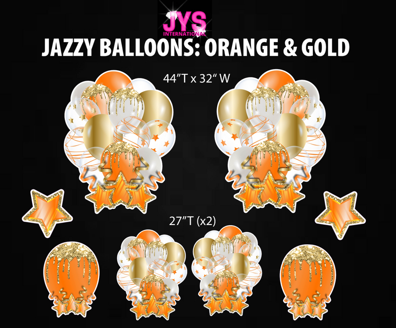 JAZZY BALLOONS: ORANGE & GOLD