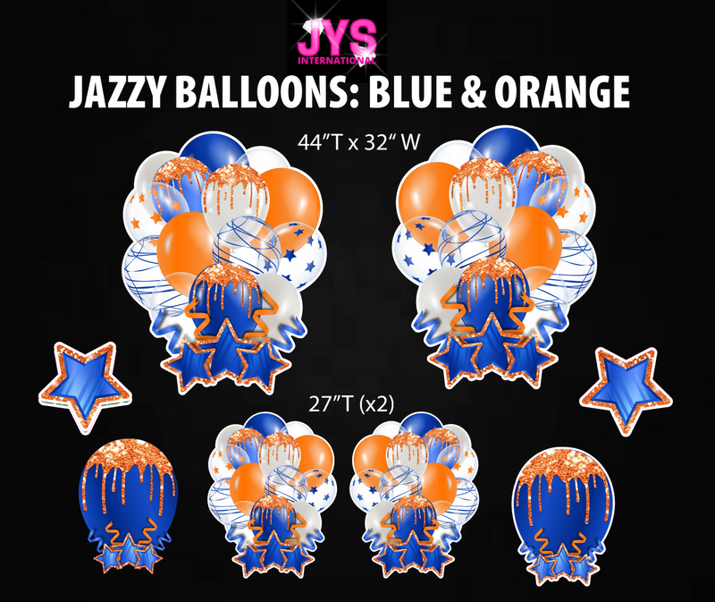 JAZZY BALLOONS: BLUE & ORANGE
