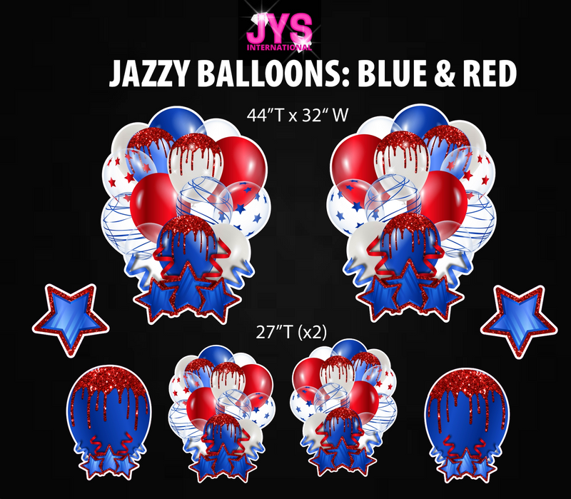 JAZZY BALLOONS: BLUE & RED