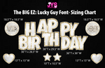 THE BIG EZ: SEQUIN BLACK (LG FONT)