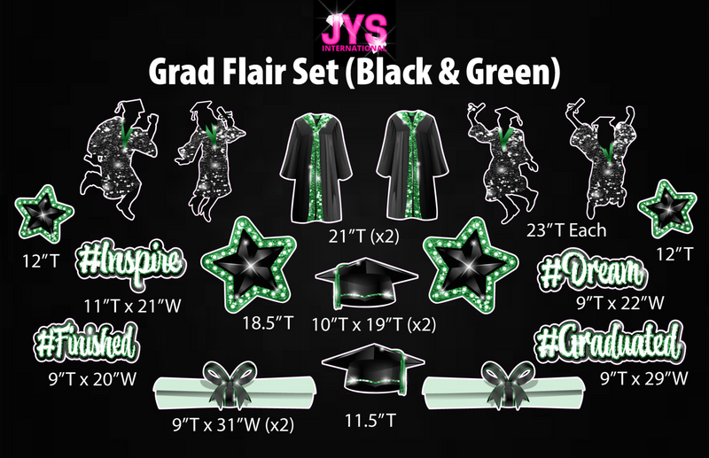 GRAD FLAIR: GREEN & BLACK