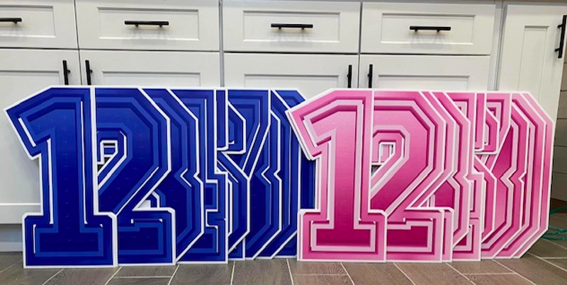 23" MARQUEE NUMBER SET: BLUE