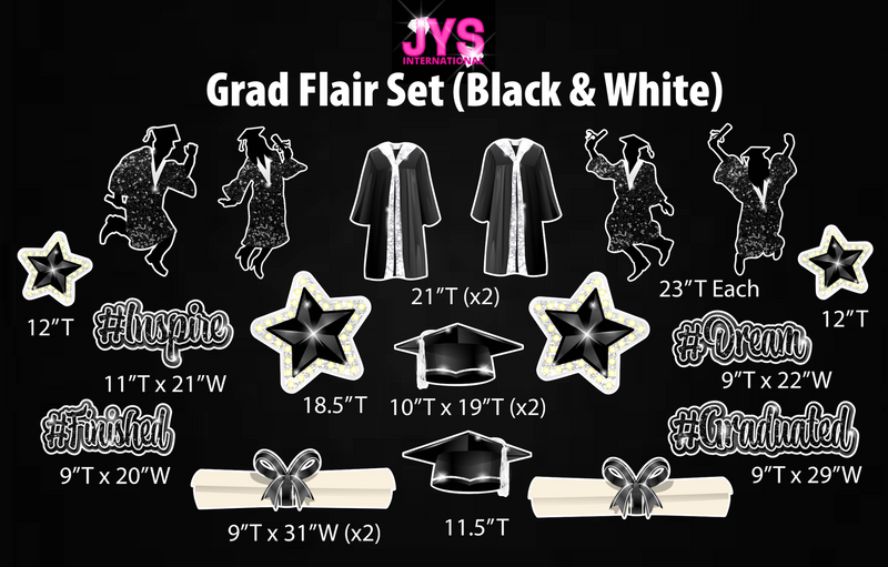 GRAD FLAIR: BLACK & WHITE