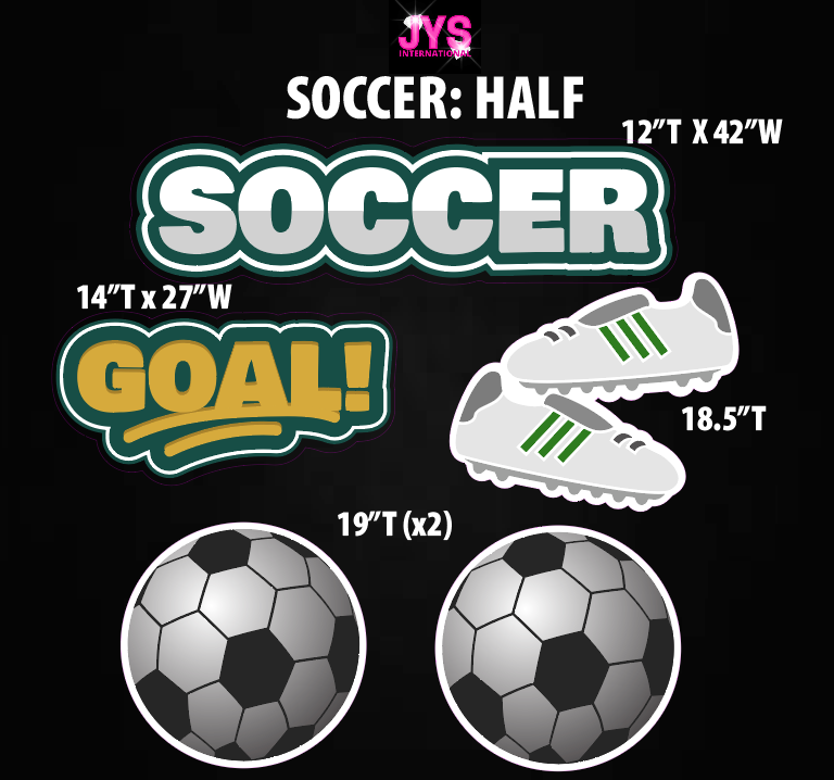 SOCCER: HALF SHEET - Yard Card Signs by JYS International