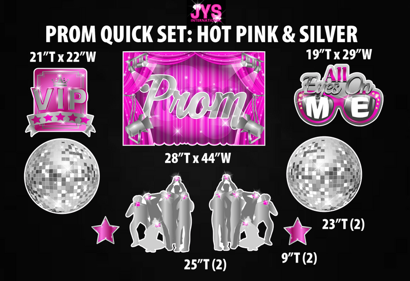 PROM QUICK SET: HOT PINK & SILVER