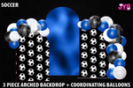 ARCHED BACKDROP: BLUE SOCCER THEME
