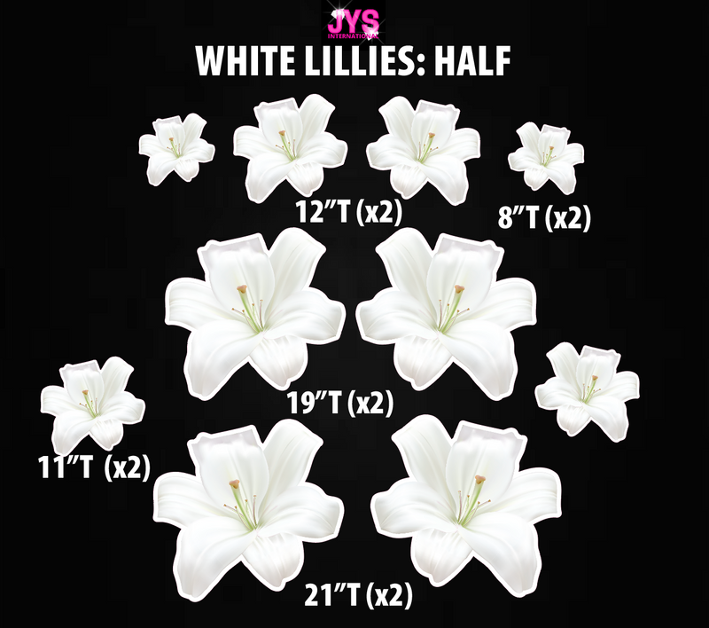 WHITE LILLIES: HALF SHEET