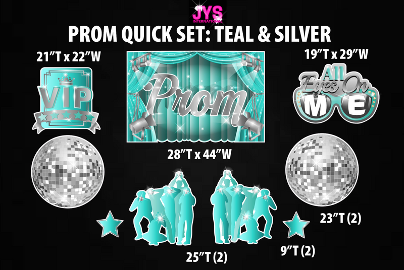 PROM QUICK SET: TEAL & SILVER