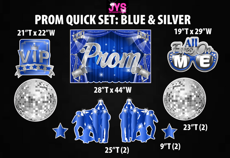 PROM QUICK SET: BLUE & SILVER