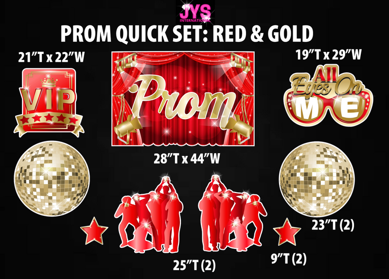 PROM QUICK SET: RED & GOLD