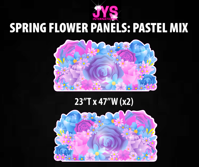 SPRING FLOWERS PANELS: PASTEL MIX