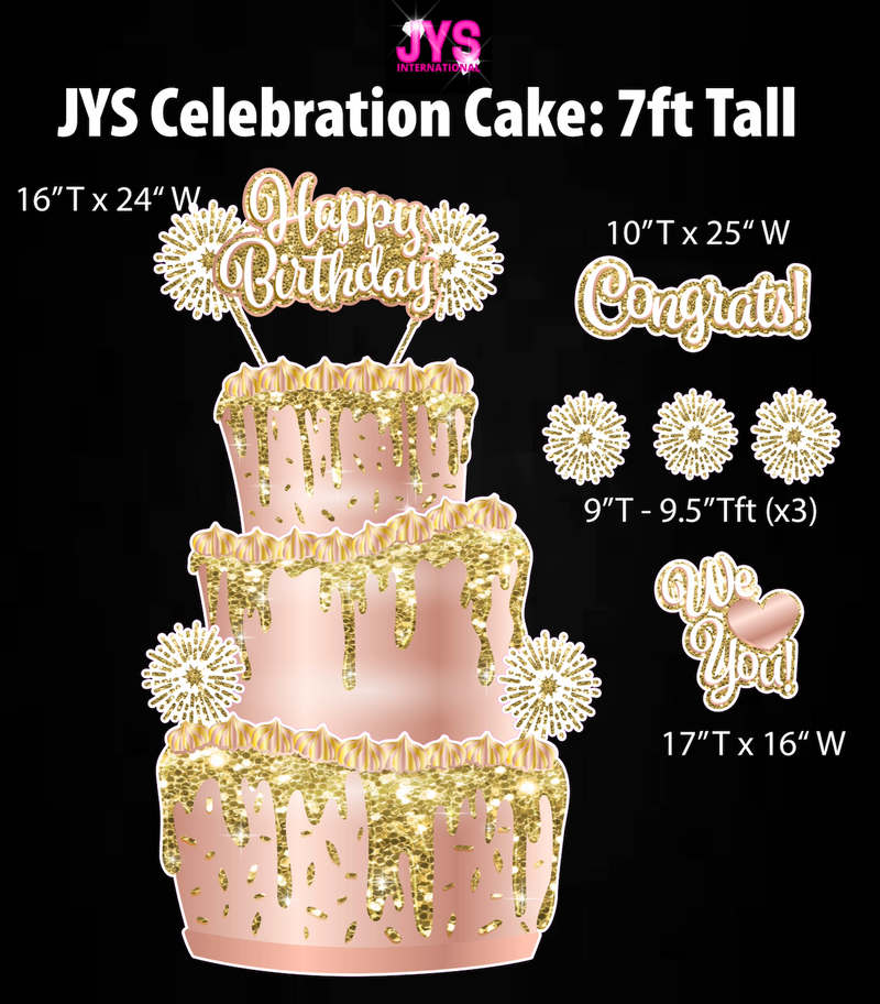 JYS CELEBRATION CAKE: ROSE GOLD & GOLD