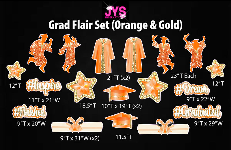 GRAD FLAIR: ORANGE & GOLD