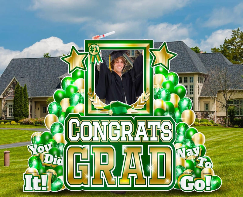 CONGRATS GRAD PHOTO OP SET: COLOR CHANGE REQUEST - Yard Card Signs by JYS International