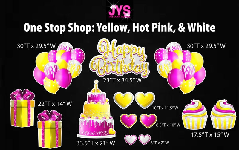 ONE STOP SHOP: YELLOW, HOT PINK & WHITE